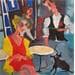 Painting Et pour le chien de madame by Doucedame Christine | Painting Figurative Acrylic Life style