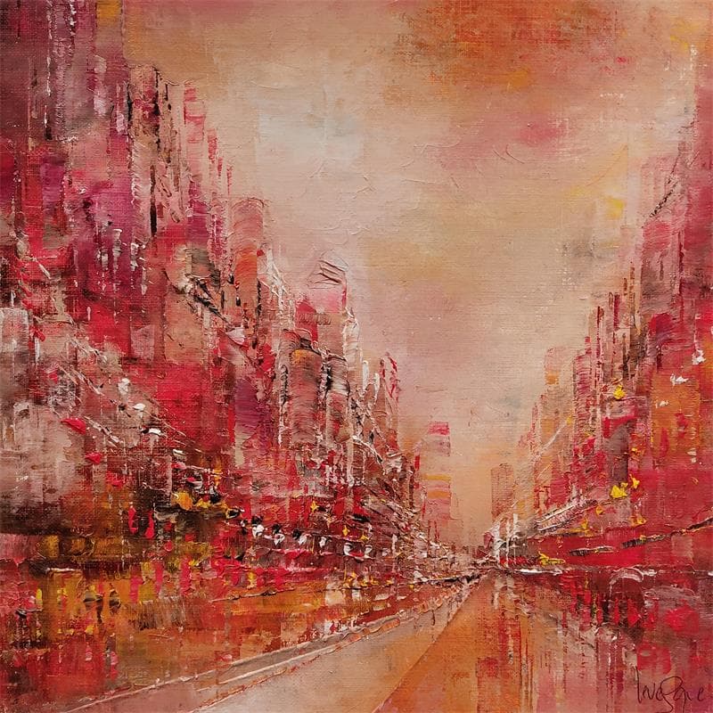 Painting Autour du soleil by Levesque Emmanuelle | Painting Abstract Oil Urban