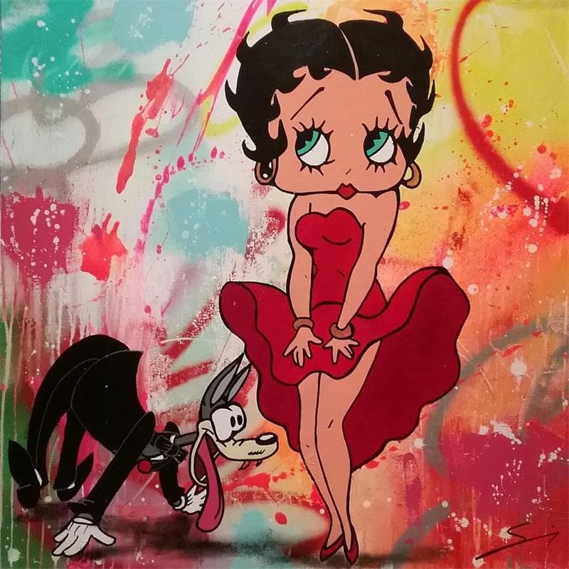 Painting Betty by Mestres Sergi | Painting Pop-art Pop icons Graffiti