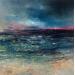 Peinture Charme violet par Levesque Emmanuelle | Tableau Abstrait Marine Huile