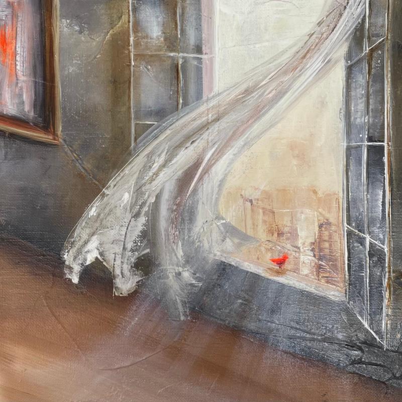 Painting leon  by Mezan de Malartic Virginie | Painting Figurative Oil Life style
