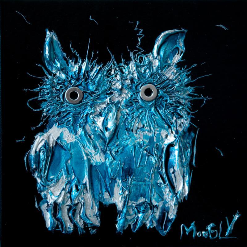 Painting Hypnotisus by Moogly | Painting Figurative Acrylic, Wood Animals