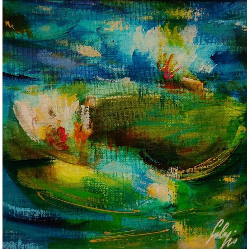 Gemälde L'été 5 von Solveiga | Gemälde Figurativ Acryl, Öl Landschaften, Natur