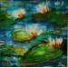 Painting Mes nymphéas by Solveiga | Painting Figurative Landscapes Marine Nature Oil Acrylic