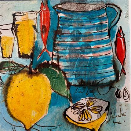 Painting citronnade by Colombo Cécile | Painting Figurative Mixed still-life