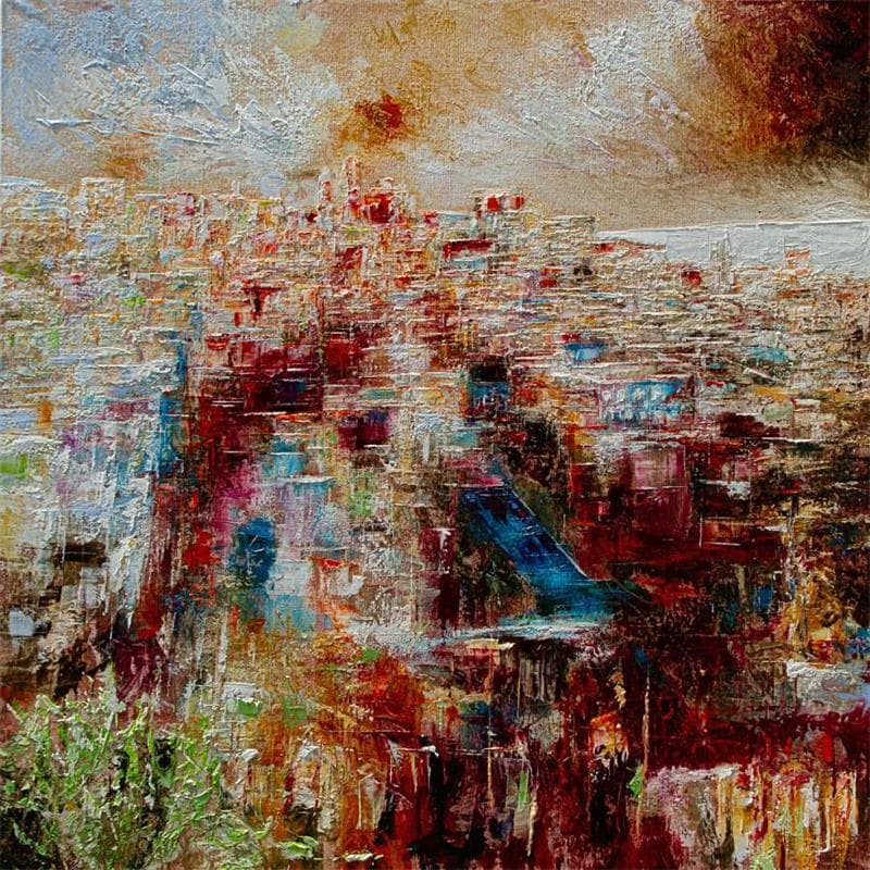 Painting Havana Cuba Front de mer by Reymond Pierre | Painting Abstract Oil Urban