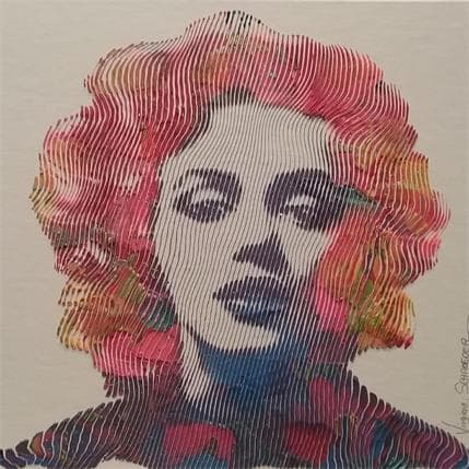Painting Marylin by Schroeder Virginie | Painting Pop art Mixed Pop icons, Portrait