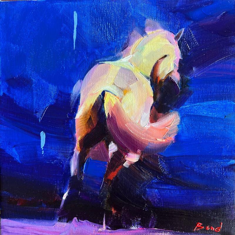 Painting Touch of Nothing by Bond Tetiana | Painting Figurative Animals Oil