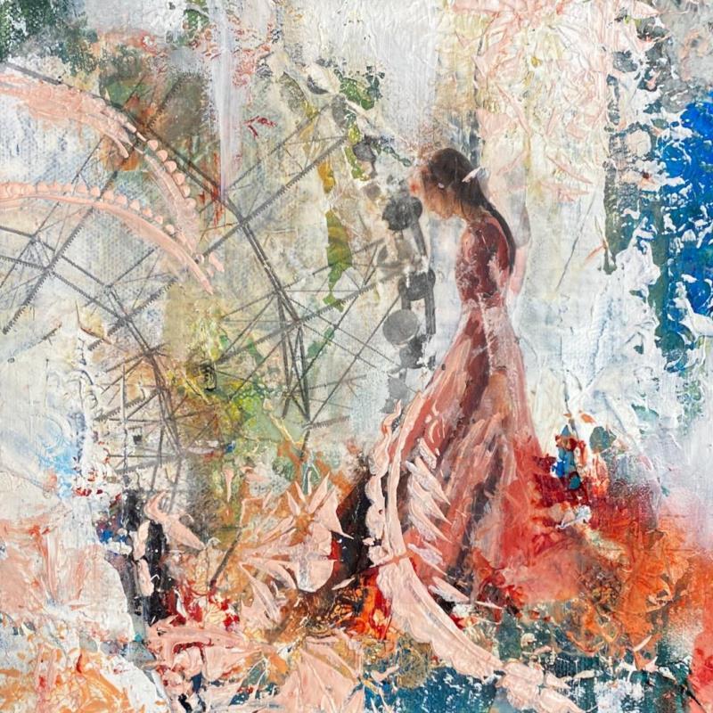 Painting The Circle of Life by Bergeron Marie-Josée | Painting Figurative Life style Oil Acrylic Gluing