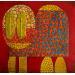 Painting Baby Monkey by Ortiz Gustavo | Painting Raw art Animals Cardboard Gluing
