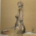 Painting EVA by Sahuc François | Painting Figurative Nude Mixed