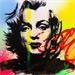Peinture sad par Mestres Sergi | Tableau Pop-art Portraits Icones Pop Graffiti Carton Acrylique