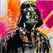 Painting lord vader by Mestres Sergi | Painting Pop-art Portrait Pop icons Graffiti Cardboard Acrylic