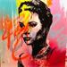 Painting grace by Mestres Sergi | Painting Pop-art Portrait Pop icons Graffiti Cardboard Acrylic