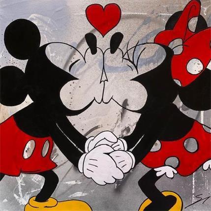 Painting kiss me baby by Mestres Sergi | Painting Pop-art Acrylic, Graffiti Pop icons