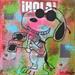 Peinture Snoopy Polaroïd par Kikayou | Tableau Pop-art Graffiti