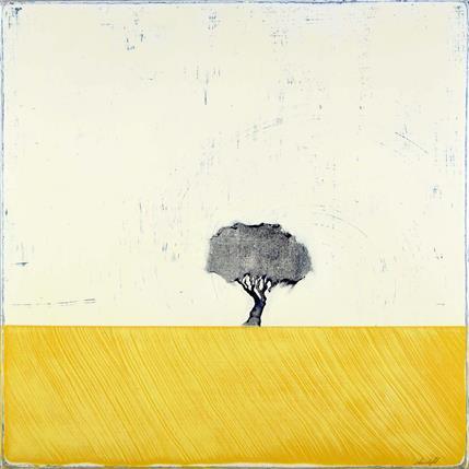 Painting Comme un jaune arborescent #325 by ChristophL | Painting Raw art Mixed Landscapes