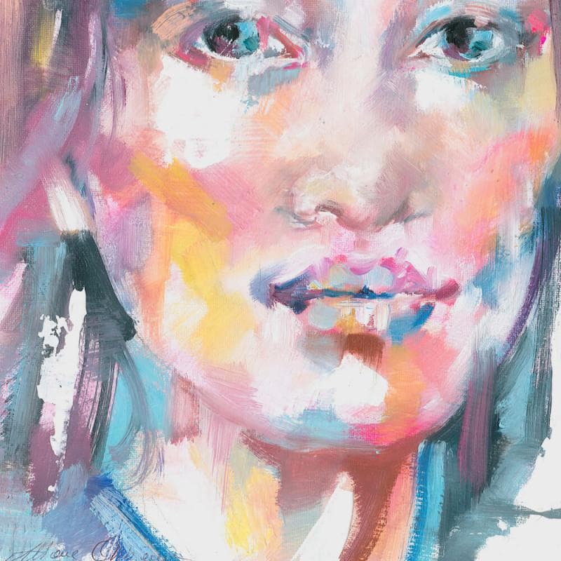 Painting Chen by Abbondanzia Monica | Painting Figurative Acrylic Portrait