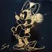 Painting minnie mouse in black and gold by Mestres Sergi | Painting Pop art Mixed Pop icons