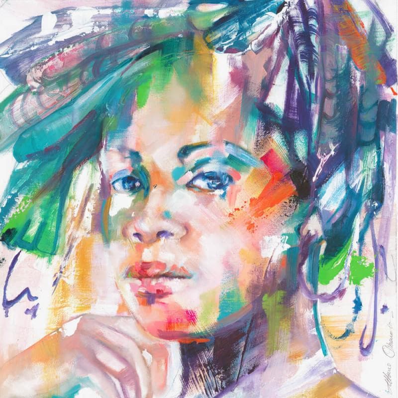 Peinture Tina par Abbondanzia Monica | Tableau Figuratif Mixte Portraits