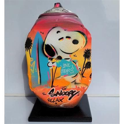 Sculpture Snoopy relax by Kedarone | Sculpture Recycling Recycled objects Pop icons