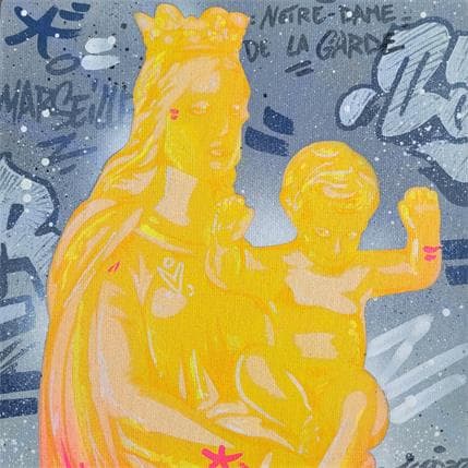 Peinture Notre-Dame par Kedarone | Tableau Pop-art Graffiti, Posca Icones Pop