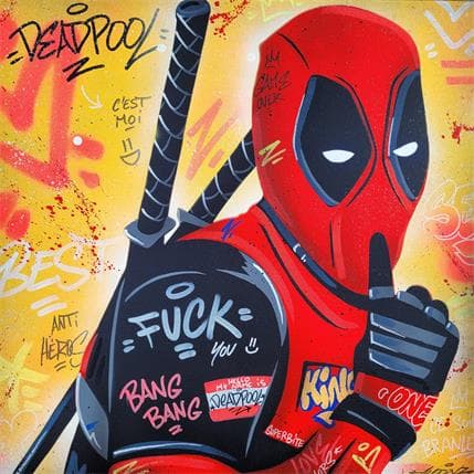 Painting Deadpool by Kedarone | Painting Street art Graffiti, Mixed, Posca Pop icons