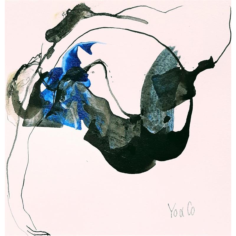 Painting Culbute by YO&CO | Painting Abstract Ink Nude
