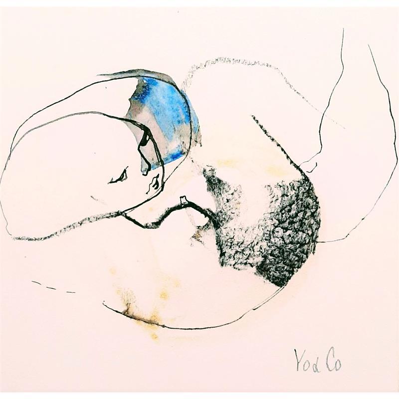 Gemälde Papouille von YO&CO | Gemälde Abstrakt Tinte Akt