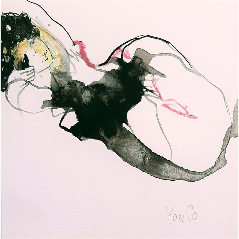 Painting Flânerie -4 by YO&CO | Painting Abstract Ink Nude