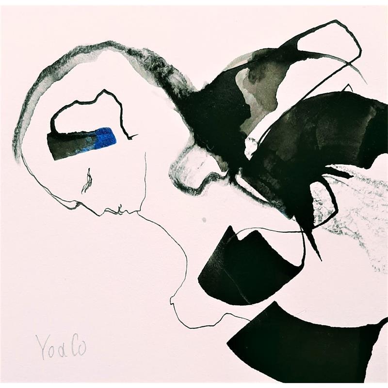 Peinture Mes souvenirs -5 par YO&CO | Tableau Abstrait Nu Encre