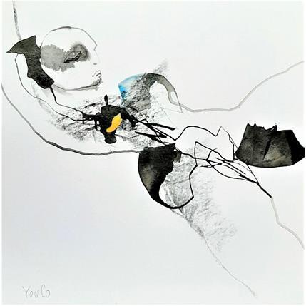Painting Quiétude -4 by YO&CO | Painting Abstract Mixed Nude, Pop icons