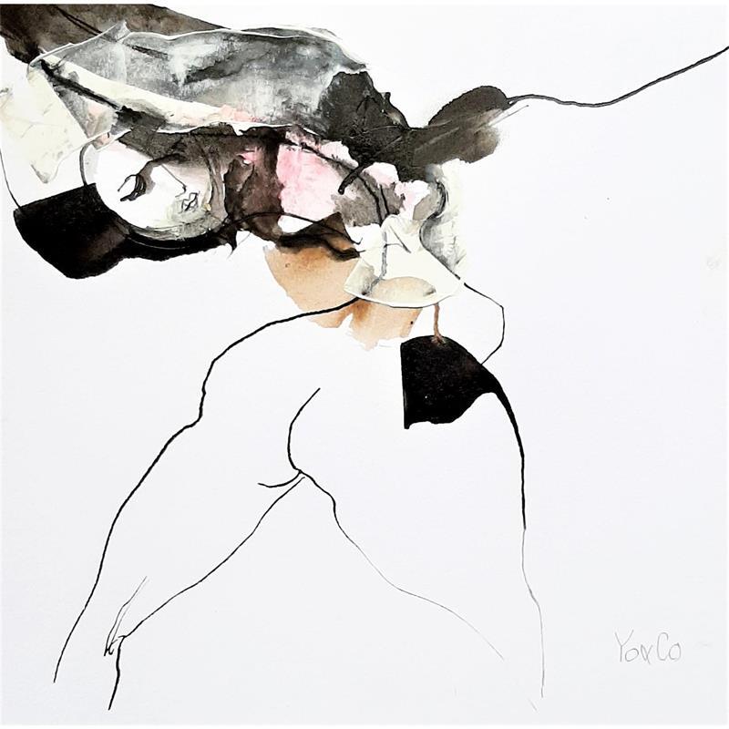 Painting En solo -5 by YO&CO | Painting Abstract Nude Ink