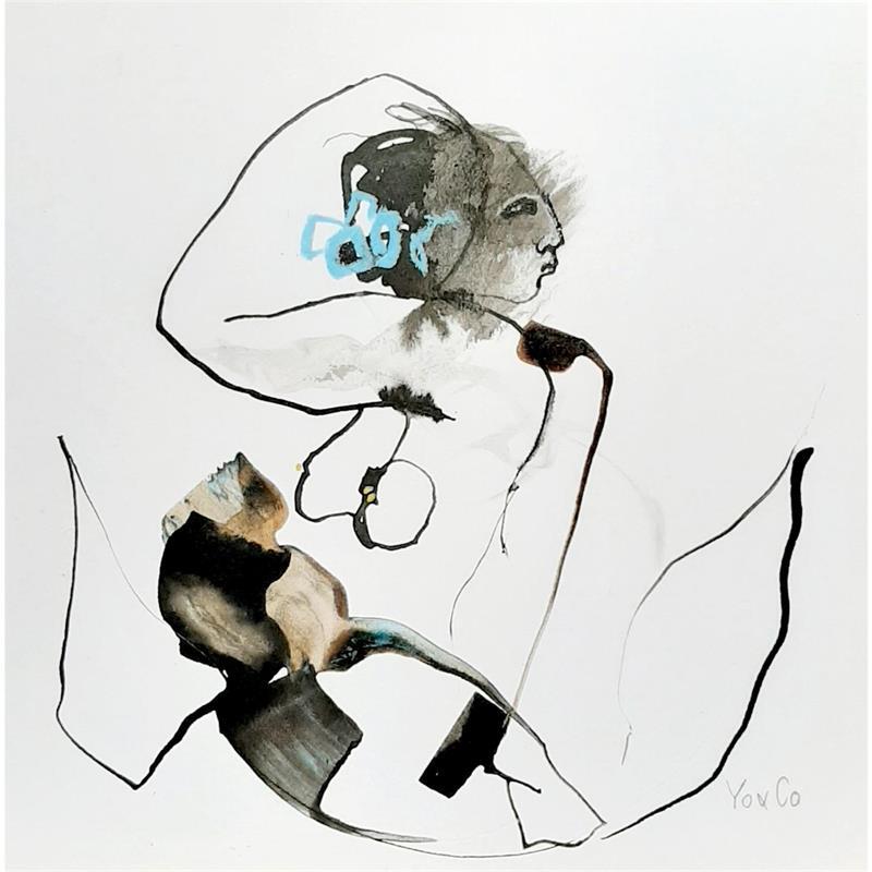 Painting Si seulement -6 by YO&CO | Painting Abstract Ink Nude, Pop icons