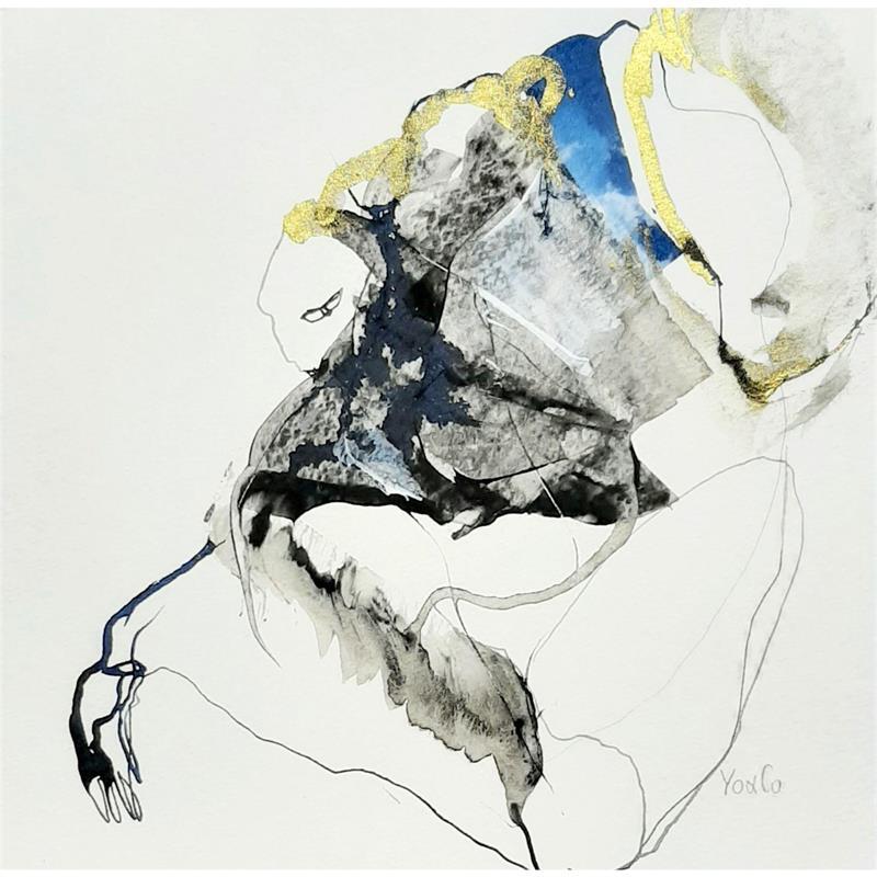 Painting Cache-cache -21 by YO&CO | Painting Abstract Ink Nude, Pop icons