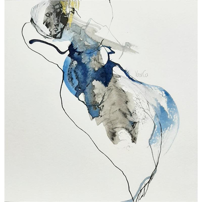Painting Ondulations -22 by YO&CO | Painting Abstract Nude Ink