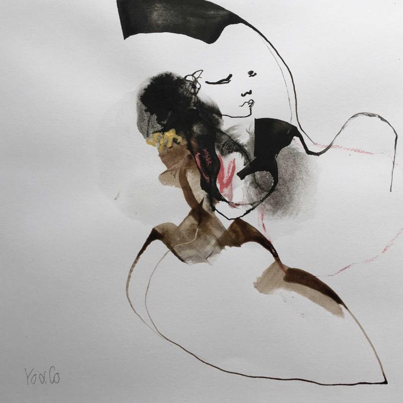 Peinture Olé -2 par YO&CO | Tableau Abstrait Encre Nu