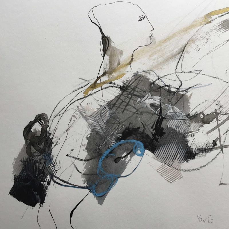 Painting Galipette -15 by YO&CO | Painting Abstract Nude Ink