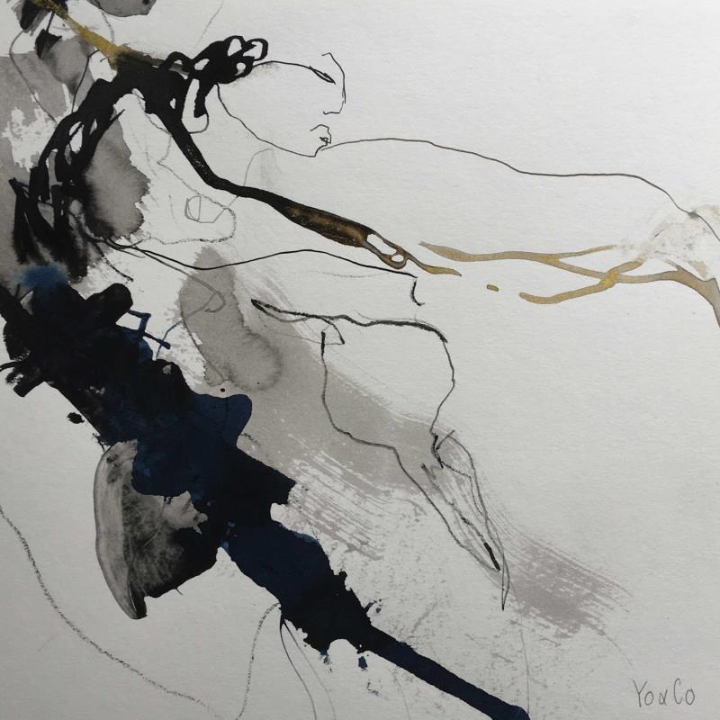 Painting Tango -16 by YO&CO | Painting Abstract Nude Ink