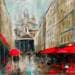 Painting Paris 9eme  by Solveiga | Painting Figurative Landscapes Urban Life style Oil Acrylic