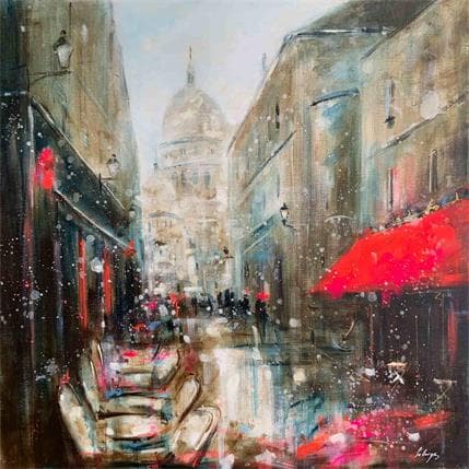 Painting Petit Montmartre by Solveiga | Painting Figurative Acrylic, Oil Landscapes, Life style, Urban