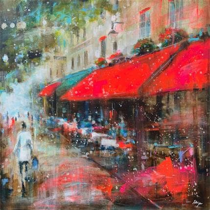 Painting Instant Parisien  by Solveiga | Painting Figurative Acrylic, Oil Landscapes, Life style, Urban