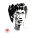 Painting bruce lee by Péchane | Painting Figurative Portrait Black & White Watercolor Ink