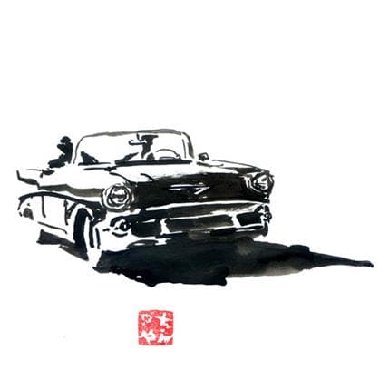 Painting old car by Péchane | Painting Figurative Watercolor Life style, Pop icons