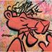 Painting Little pink panther by OneAck | Painting Acrylic