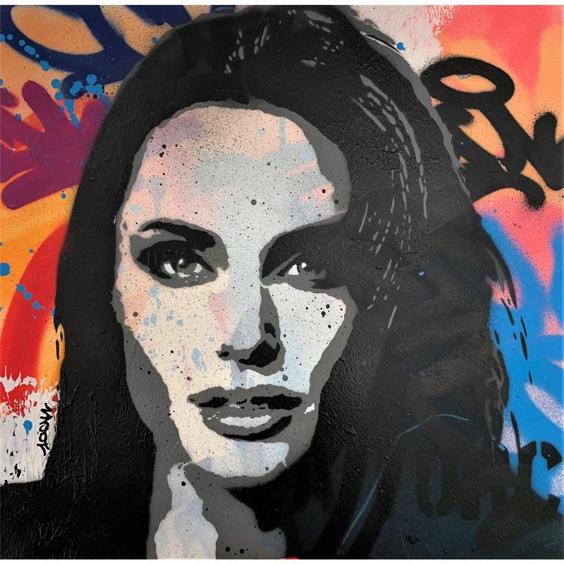 Gemälde Angelina on the wall von OneAck | Gemälde Acryl