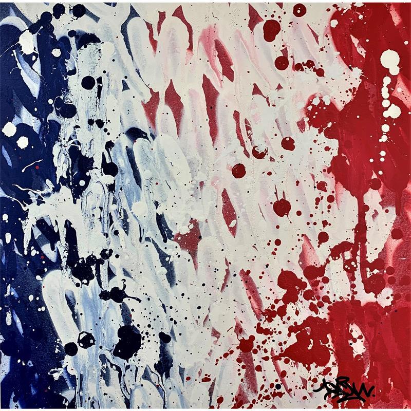 Painting French flag by OneAck | Painting Acrylic