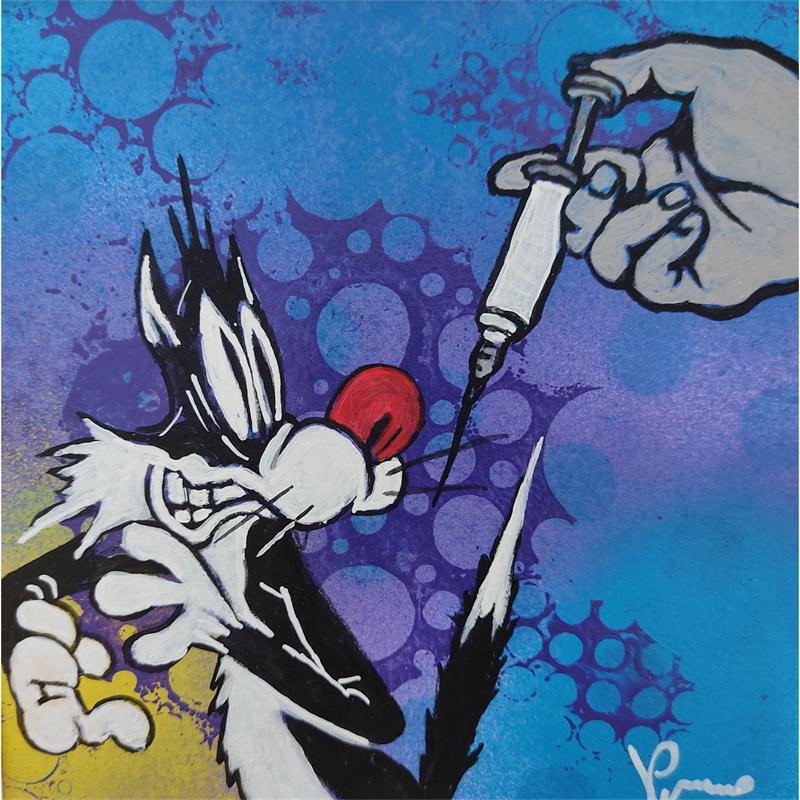 Peinture Vaccine par Przemo | Tableau Pop-art Icones Pop Animaux Acrylique