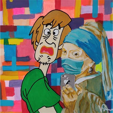 Gemälde Selfie von Przemo | Gemälde Pop-Art Acryl Pop-Ikonen, Porträt