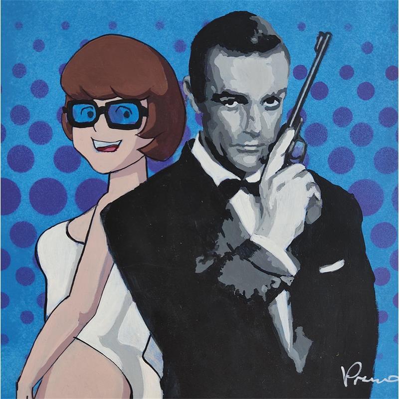 Painting The spy girl by Przemo | Painting Pop-art Acrylic Pop icons, Portrait